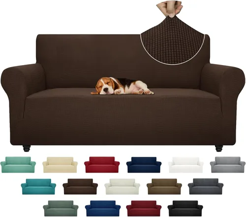 Vista 92 de ZNSAYOTX Funda súper elástica para silla (30"-47"), nuevas fundas de silla a rayas para sala de estar, aptas para perros y mascotas, protector