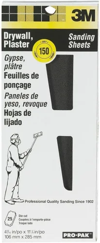 Vista 9 de 3M Pantallas de lijado para paneles de yeso, 4 3/16 in x 11 1/4 in, grano 120, 10 hojas Pre-Cut Screens Fit Most Drywall Sanding Tools, Heavy-Duty