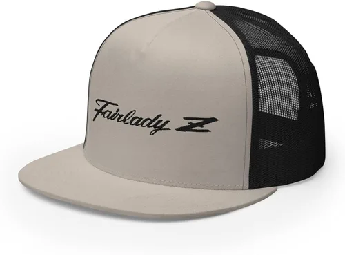 Vista 6 de Fairlady Z Emblem Script Datsun 240z 280z Vintage JDM Car Custom Bordado 5 Panel Trucker Cap Snapback Sombrero