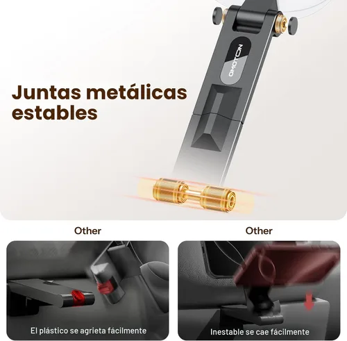 Vista 7 de OMOTON TP02 Trípode Giratório de 360° para MagSafe, Trípode Magnético de Aluminio Ajustable para iPhone 17/16/15/14 Pro Max Air, Soporte Plegable