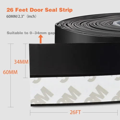 Vista 27 de MIKOSI cinta de sellado de silicona de 26 pies, cinta adhesiva para puertas, ventanas, huecos de duchas
