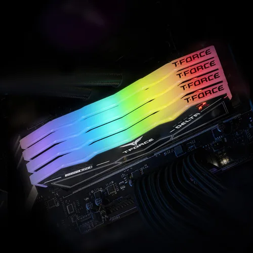 Vista 32 de TEAMGROUP T-Force Delta RGB DDR5 Ram 32 GB Kit (2 x 16 GB) 7200 MHz (PC5-57600) CL34 Módulo de memoria de escritorio Ram (blanco) para chipset serie
