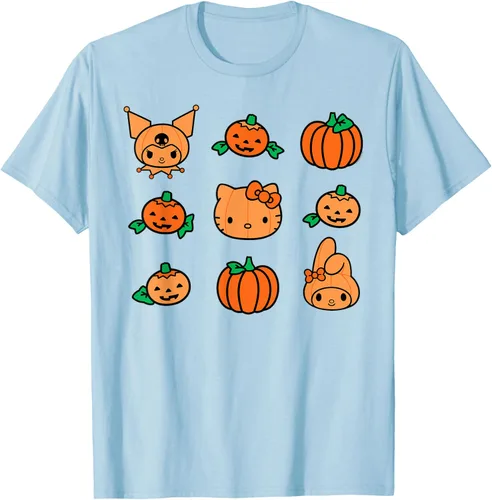 Vista 49 de Camiseta de Halloween Hello Kitty My Melody Kuromi Pumpkins