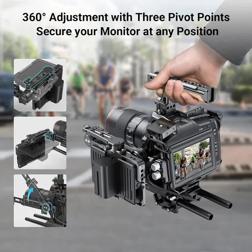 Vista 4 de SmallRig Montaje EVF ajustable con abrazadera NATO MD3507