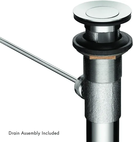 Vista 3 de hansgrohe Logis 71090821 - Grifo moderno para lavabo de baño de bajo flujo con 1 manija y 1 manija de 10 pulgadas de alto en níquel cepillado