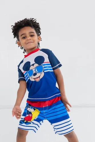 Vista 2 de Disney Conjunto de 2 piezas de traje de baño y traje de baño para bebés y niños Azul
