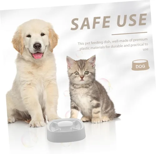 Vista 3 de Mipcase Comedero lento para mascotas para perros y gatos, platos divididos para mascotas, gran capacidad, fácil