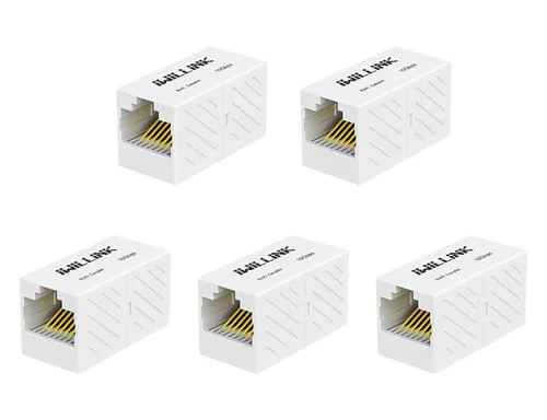 Vista 14 de iwillink Conector Ethernet RJ45, hembra a hembra, paquete de 5, color negro