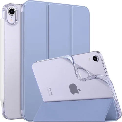 Vista 27 de MoKo Funda para el nuevo iPad mini 7 (A17 Pro) 2024, Funda para iPad mini de 6ª generación 2021 (21,08 cm), Funda para iPad mini 6, Funda trasera