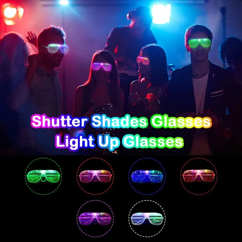 Vista 6 de Ainiv Gafas de sol de color neón para niños, novedosas gafas de fiesta divertidas de los años 80 y 90, accesorios para fiestas