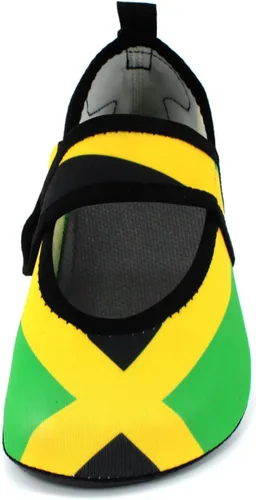 Vista 3 de Zapatos de agua para mujer, secado rápido, zapatos de playa, calzado para deportes, viajes, baile, surf, yoga, ejercicio, bandera de Jamaica