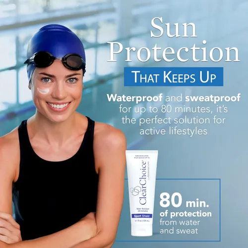 Vista 4 de Clear Choice - Protector solar para rostro SPF 45, protector solar sin aceite e hidratante ligero con óxido de zinc, seguro para arrecifes, amplio