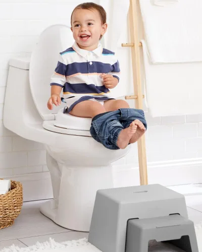 Vista 12 de Skip Hop Go Time - Asiento de orinal 3 en 1 multietapa, color blanco/gris