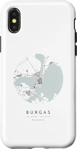 Vista 5 de Burgas Bulgaria Coordinates map - Carcasa para iPhone 16
