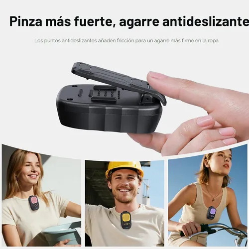 Vista 5 de ShellHome Altavoces portátiles de Bluetooth, clip en altavoz inalámbrico Negro