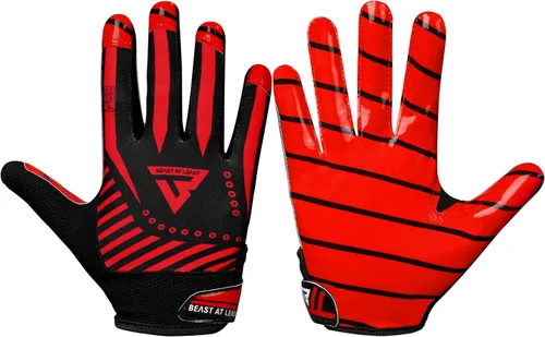Vista 12 de Guantes de fútbol juvenil, guantes de fútbol transpirables para niños y adultos, guantes de receptor ancho para jóvenes, guantes ideales para un