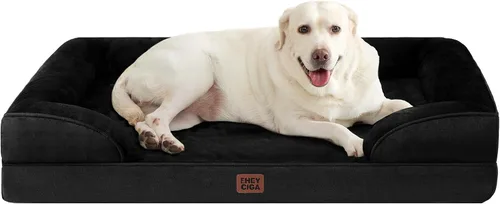 Vista 86 de EHEYCIGA – Cama ortopédica impermeable para perros pequeños, de espuma viscoelástica tipo caja de huevos, con bordes elevados y base antideslizante