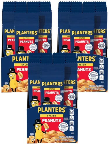 Vista 9 de PLANTERS Cacahuetes salados, 2.5 onzas, paquete de 15, nueces de aperitivo