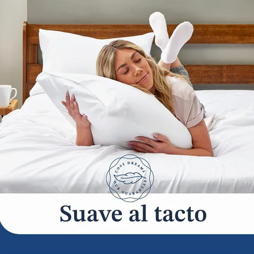 Vista 2 de Juego de Fundas de Almohada Cosy House-Juego de Fundas de Almohada de Bambú de Lujo, ultra suave-Colcha de Mezcla de Bambú Natural, hipoalergénica