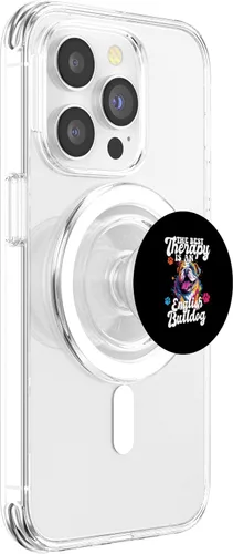 Vista 3 de Bulldog inglés Pop Art I Dog Lover I Splash Art Bulldog PopSockets MagSafe PopGrip para iPhone