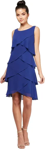 Vista 5 de S.L. Fashions Vestido de cóctel escalonado para mujer, vestido de invitada de boda (tallas pequeñas y regulares)