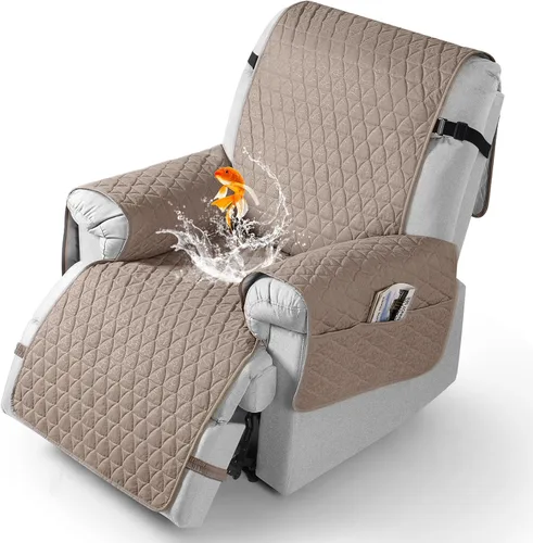 Vista 13 de TAOCOCO Funda para Sillón Reclinable 100% Impermeable - Funda para Sillón Reclinable con Gránulos Antideslizantes, Fundas para Sillas Reclinables