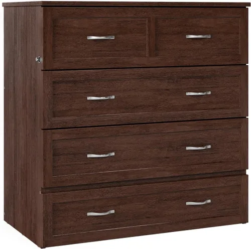 Vista 9 de AFI, Northfield Murphy Bed - Baúl de cama Twin XL con colchón de 6", cajón de almacenamiento y cargador USB integrado, ámbar quemado Amarillo ámbar