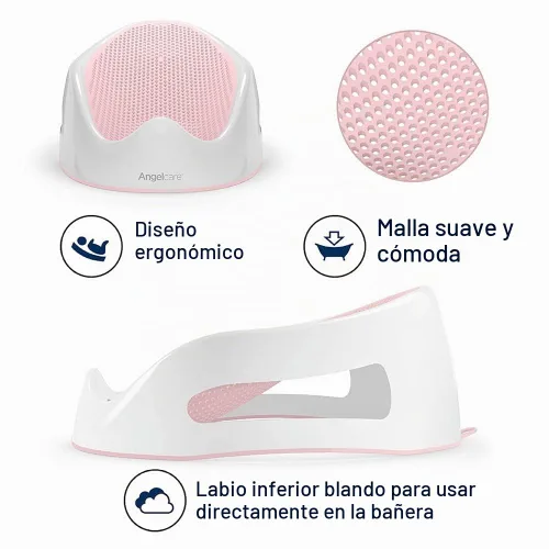 Vista 5 de Angelcare Soporte de baño para bebés (rosa) Ideal para bebés de menos de 6 meses (paquete de 2)