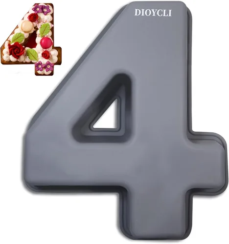 Vista 11 de Dioycli - Moldes de silicona para tartas número 0, 10 pulgadas 3D DIY Mold, Easy Release & Nonstick, BPA-free, Heat Resistant from -40°F to 446°F