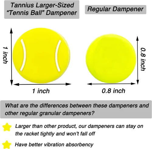 Vista 2 de Tennis Racket Vibration Dampener, Racket String Shock Absorber, Great Tennis Gift