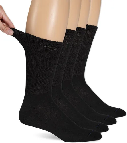 Vista 11 de Dr. Scholl's Calcetines circuladores y diabetes para hombre, paquete de 4 y 6 pares, control de la humedad no vinculante