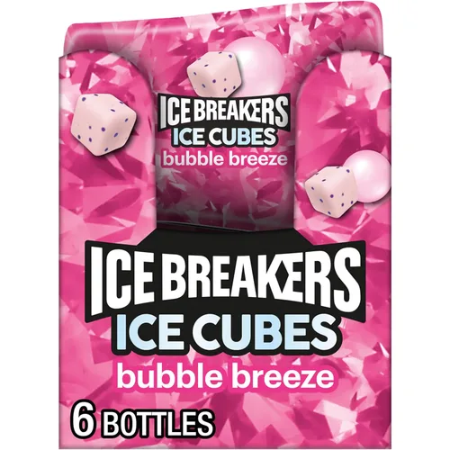 Vista 8 de ICE BREAKERS Ice Cubes - Botellas de goma de mascar sin azúcar de cereza Cubos de goma de mascar sin azúcar de cereza negra con cristales