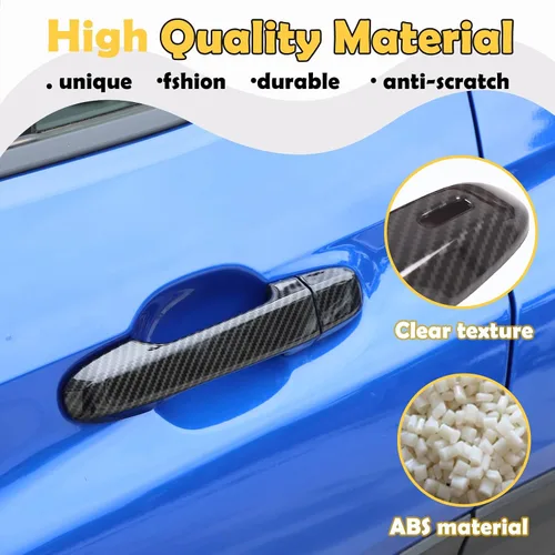 Vista 3 de CHEAYAR Cubierta de fibra de carbono para manija de puerta exterior de automóvil compatible con Subaru WRX 2022-2023, borde de cubierta inteligente