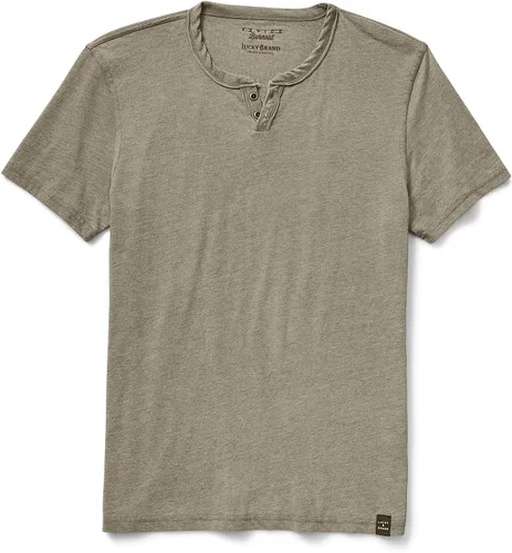 Vista 6 de Lucky Brand Venice Burnout - Camiseta de cuello con muesca y dos botones para hombre