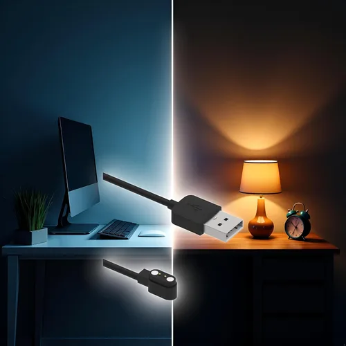 Vista 3 de Compatible con cargador de reloj inteligente Da Fit, cable de cargador USB de repuesto de 3.3 pies, cable de carga para reloj inteligente, reloj