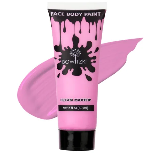 Vista 10 de Bowitzki Pintura facial y corporal de 2 onzas, maquillaje en crema, 2.0 fl oz, pintura facial a base de agua, efectos especiales para adultos, Negro