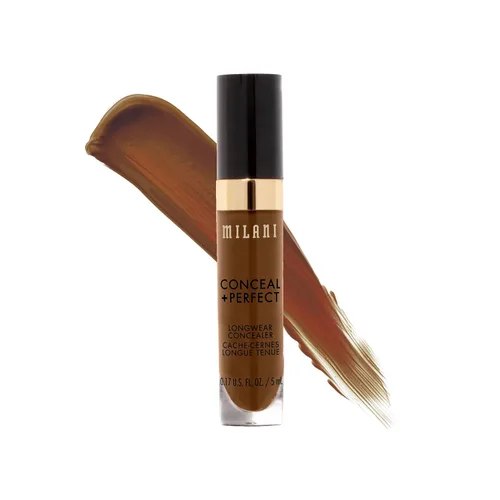 Vista 14 de Milani Conceal + Perfect Corrector de Larga Duración de Cobertura Completa Infundido con Ácido Hialurónico y Vitamina E, Cubre Ojeras, Manchas e