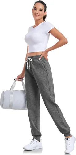 Vista 5 de Inno Pantalones deportivos con forro polar para mujer, de 28, 31, 34, 36 pulgadas, pantalones deportivos cálidos y térmicos