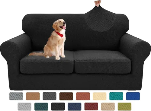 Vista 65 de XINEAGE Funda de diván para sofá en forma de L, fundas de sofá modular para mascotas, funda de asiento de sofá antideslizante lavable, fundas