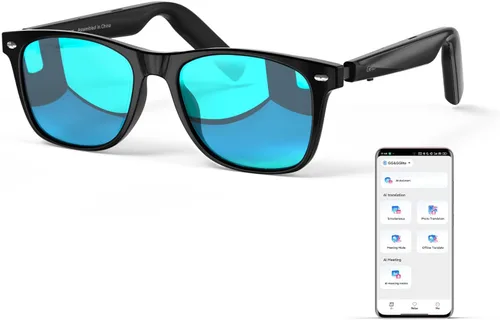 Vista 12 de GetD Lentes inteligentes de acetato 2026, ChatGPT y traductor en tiempo real de 145 idiomas, gafas Bluetooth con lente transparente, duración