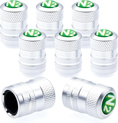 Vista 32 de 4 piezas de tapas de válvula de rueda con forma de punta, tapa de aire de aluminio para automóviles, cubiertas universales de válvula de rueda a