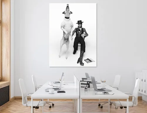Vista 2 de David Bowie Diamond Dogs - Impresión de portada del álbum Varios tamaños foto de música vintage, foto retro en blanco y negro, arte de pared