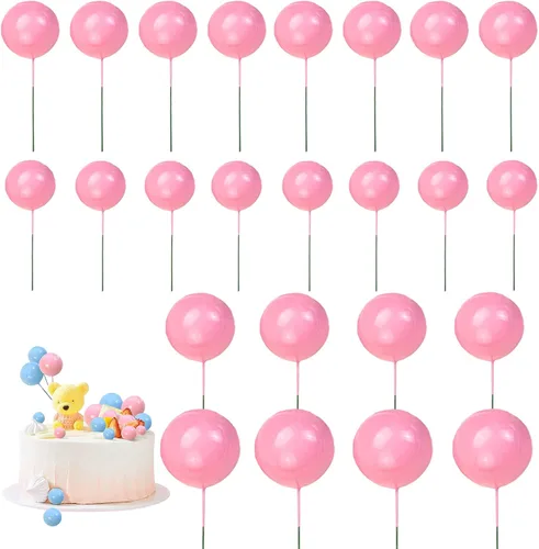 Vista 8 de 24 bolas de espuma para decoración de tartas, mini globos, para cupcakes, bolas de burbujas, decoración de bricolaje para bodas, aniversarios, Negro