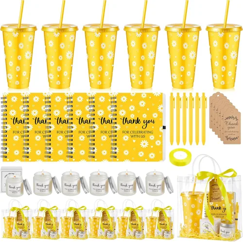 Vista 48 de Nuogo - Juego de 2 premios de ducha para padres para adultos, regalo de despedida de soltera, vaso de plástico, cuaderno con vela perfumada, bolsa