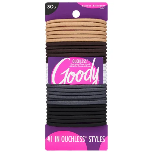 Vista 15 de Goody Ouchless - Lazos elásticos para el cabello, 30 unidades, color negro