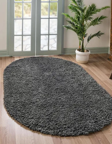 Vista 180 de Unique Loom Colección Davos Shag - Alfombra Lino