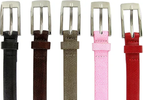 Vista 3 de 7045 - Cinturón de vestir casual de cuero en relieve para mujer
