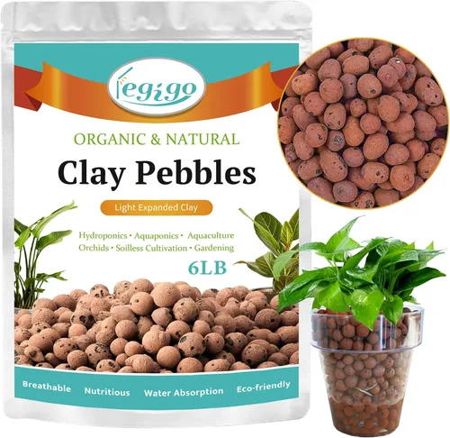 Vista 11 de Legigo Guijarros de arcilla Leca de 2 libras para plantas, bolas de arcilla
