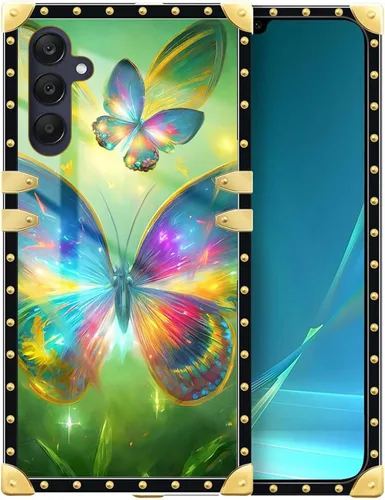 Vista 37 de Funda compatible con Samsung Galaxy A03S 4G, TPU suave de lujo y parte trasera de policarbonato duro para niñas y mujeres, funda protectora a prueba