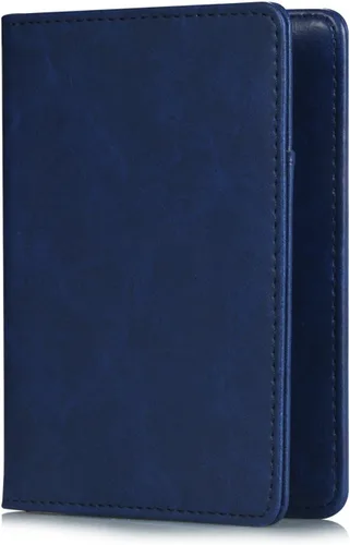 Vista 9 de EpicGadget - Funda de piel con bloqueo RFID para pasaporte, funda de viaje (negro)